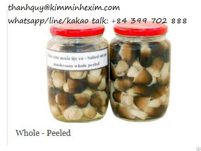 Canned Straw Mushroom In Brine From Viet Nam