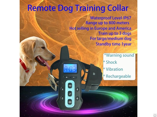 800m Remote Waterproof Dog Training Collar