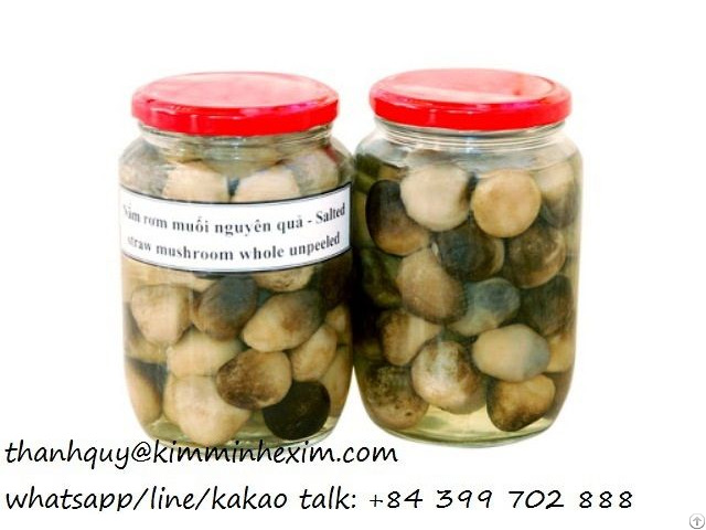 Canned Straw Mushroom Unpeeled From Vietnam To Europe Market