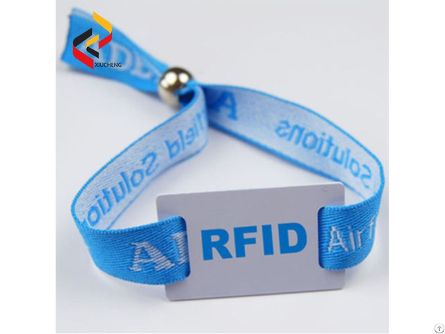 Music Festival Rfid Woven Wristband Hf Passive Nfc Fabric Wristbands Bracelet For Activity