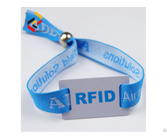 Music Festival Rfid Woven Wristband Hf Passive Nfc Fabric Wristbands Bracelet For Activity