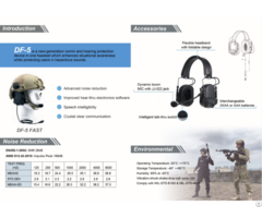 Tactical Anti Noise Military Headset Pick Up With Ptt And Radio