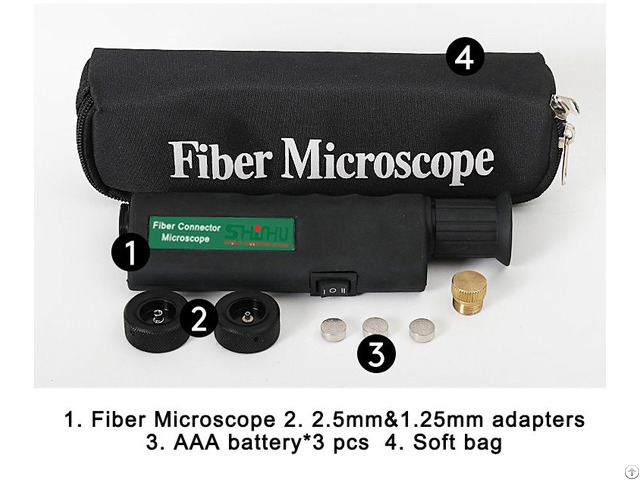 Handheld 200x 400x Fiber Optical Microscope Inspection Magnification