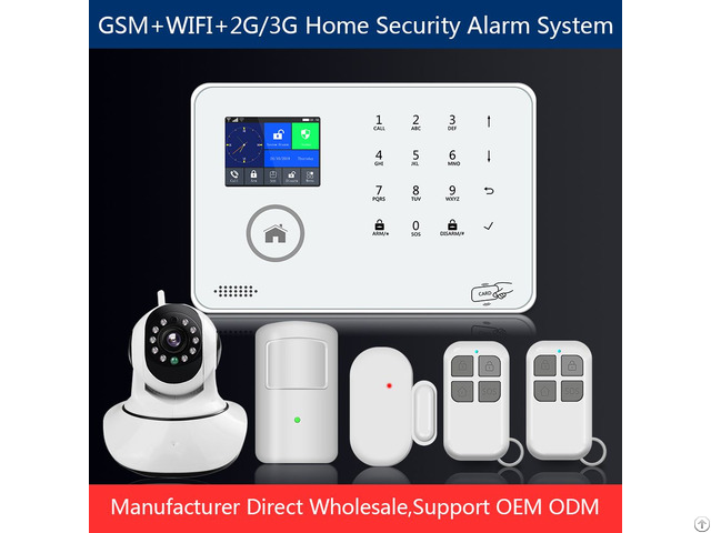 Alarm System For Home Security Wifi Gsm Support Ip Camera App 88 Wireless Sensors