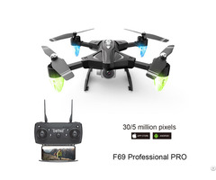 F69 Quadcopter Drone Wide Angle Wifi Remote Control With Camera High Mode Training Hd