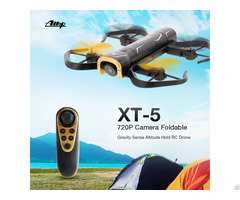 Xt 5 Foldable Wifi Fpv Gravity Sense Altitude Hold Headless Rc Quadcopter Drone