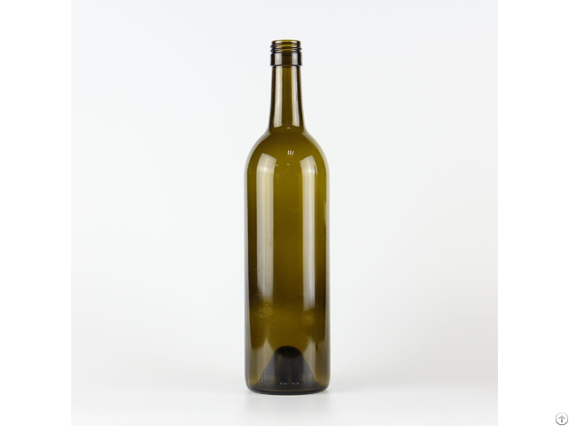 Hot Sale 1114 750ml Screw Finish Bordeaux Wine Glass Bottle Classical Green