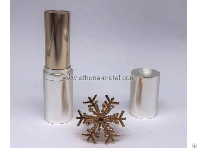 Novelty Lipstick Shell With Jewelry Ring Decoration