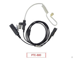 Two Pin Hidden Acoustic Tube Earpiece For Security System