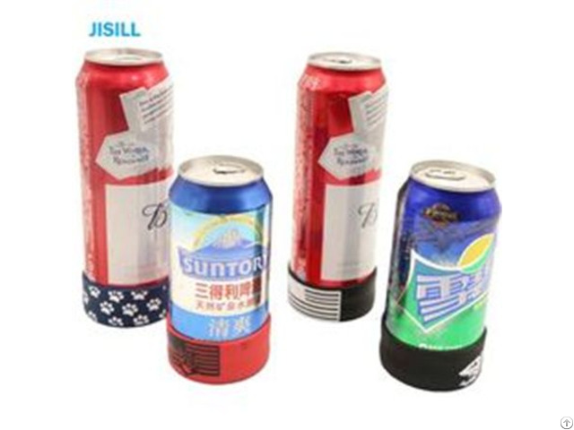 Silicone Band Fixation Plastic Ice Chill Puck Cooler Mini Cold Packs For Beer Can Cooling