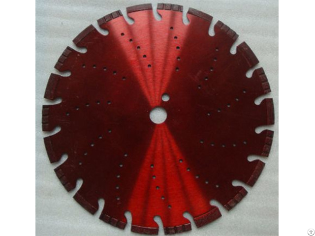 Laser Welded Turbo Segmented Diamond Blade With Slant Slot And Cooling Hole