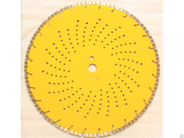 Laser Welded Turbo Segmented Diamond Blade With Slant Slot And Cooling Hole 2