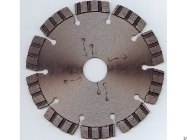 Welded Turbo Segmented Diamond Blade With Low Noise Laser Cutting Slot