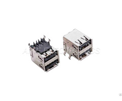 Double Deck Usb 2 0 A Type Female Right Angle