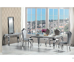 I Senyi Marble Stainless Steel Dining Table