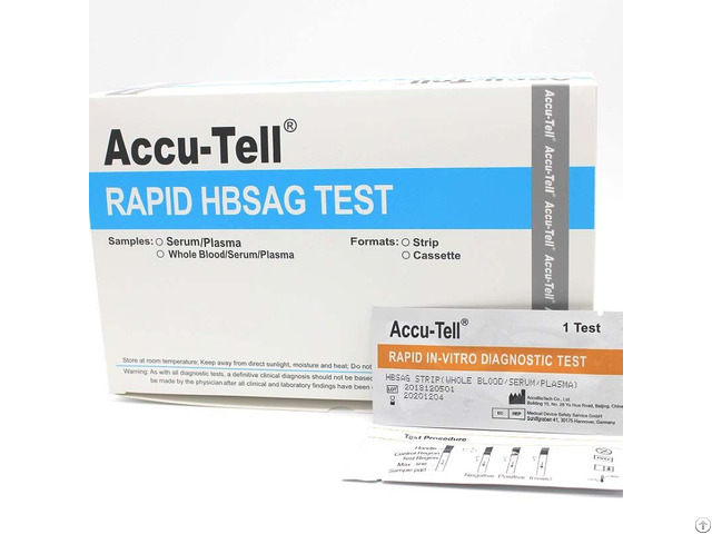 Accu Tell Hbsag Rapid Test Cassette Strip Whole Blood Serum Plasma