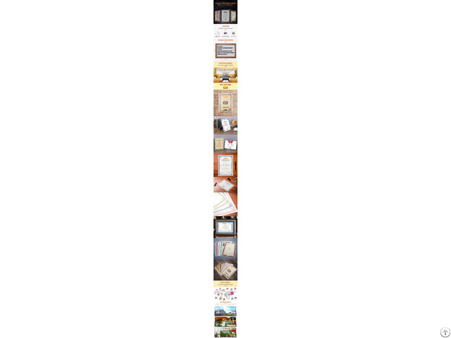 High Quality Custom A4 Leather Certificate Folder