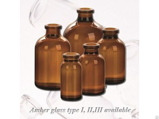 Amber Moulded Glass Vials