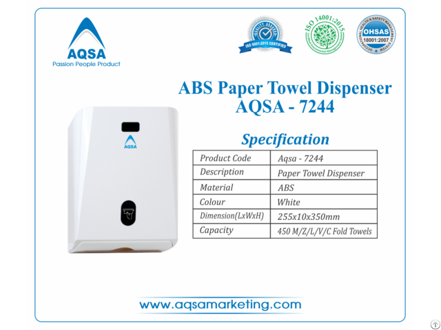 Abs Paper Towel Dispensers Aqsa 7244