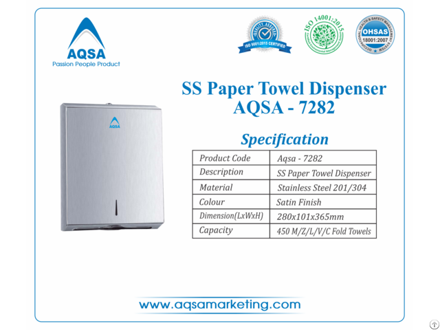 Ss Paper Towel Dispensers Aqsa 7282