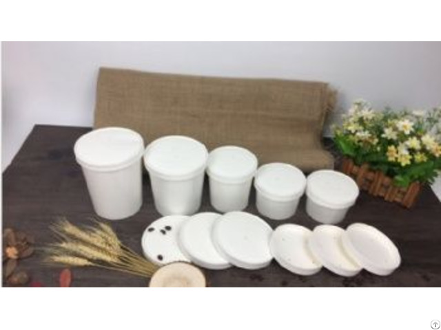 Biodegradable Pla Lined Disposable Paper Soup Cup With Lid