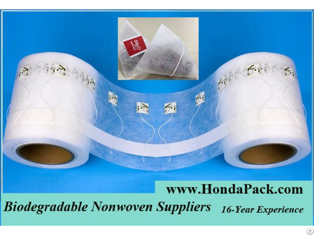 Biodegradable Pla Nonwoven Tea Bags Materials For Pyramid Teabag Packaging Machine