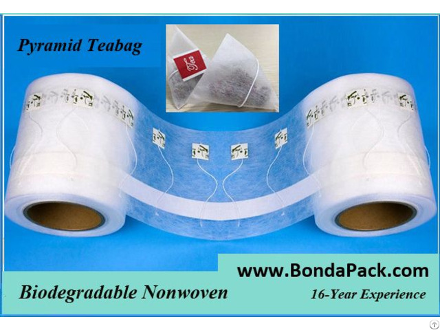 Biodegradable Corn Fibre Pla Non Woven Tea Bag Materials For Pyramid Teabag Packaging Machine