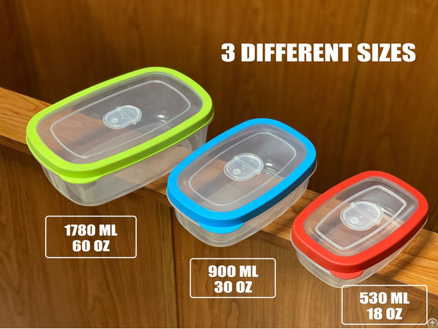 3 Size In The Set -food Container With Vented Lid
