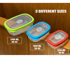 3 Size In The Set -food Container With Vented Lid
