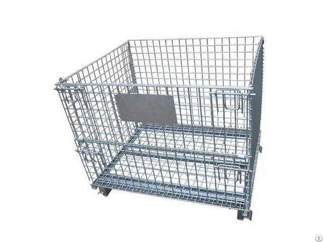 Steel Foldable Wire Mesh Container