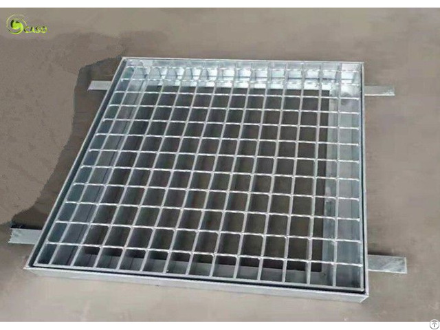 Metal Drain Grate Welded Bar Safety Steel Gird Grating With Angle Frames