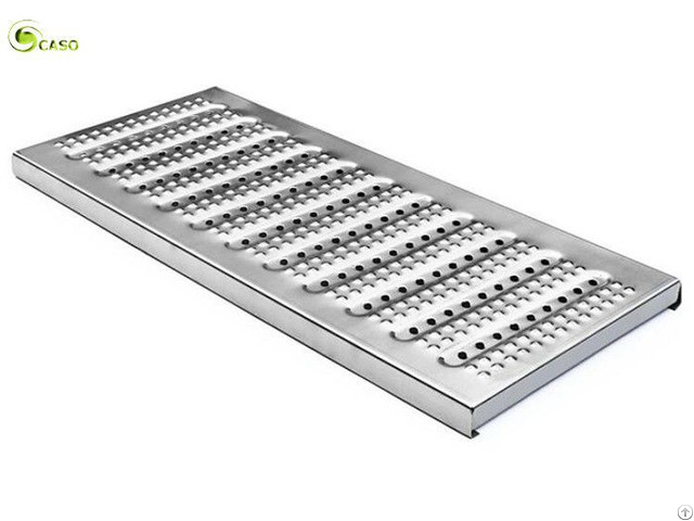 Catwalk Drainer Cover Steel Drainage Bar Grating Punched Decking Floor