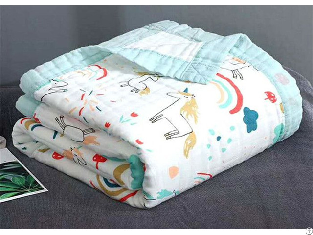 Baby Muslin Gauze Cotton Printed Fabric