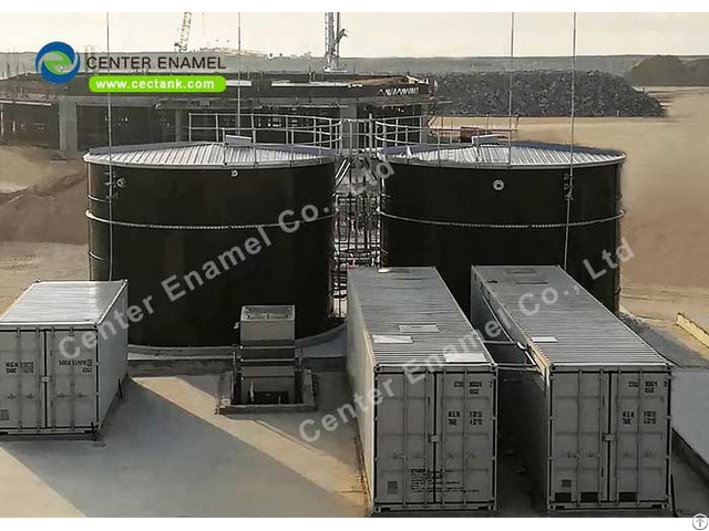 Stainless Steel Bolted Industrial Wastewater Storage Tanks With Membrane Roof