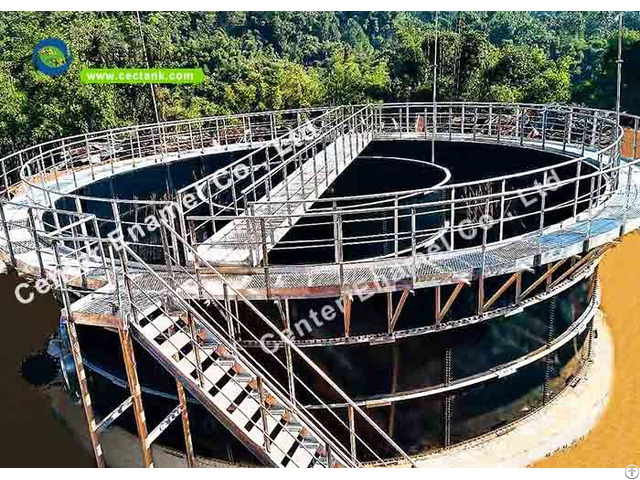 Bolted Steel Aerobic Digestion Tanks With Aluminum Alloy Trough Deck Roofs