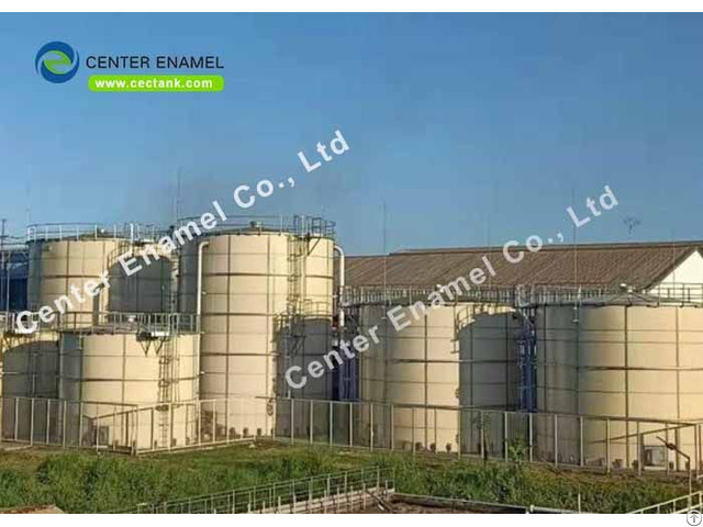 Glass Lined Steel Anaerobic Digester Tank For Large Biogas Plant