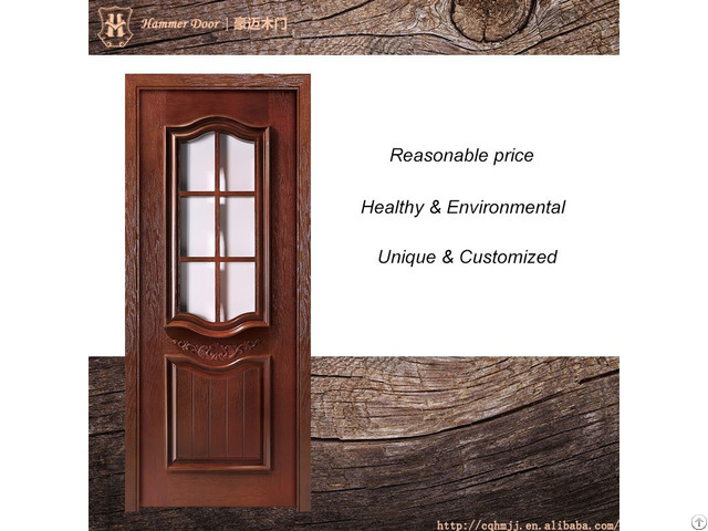 Hammer Fueniture Kitchen Entrance Door With Glass And Solid Wood Design