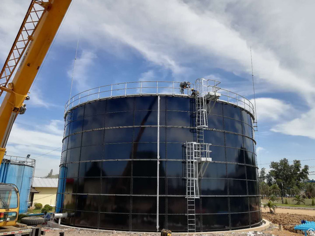 Bolted Steel Anaerobic Digester Tank For Large Biogas Project Easy To Clean