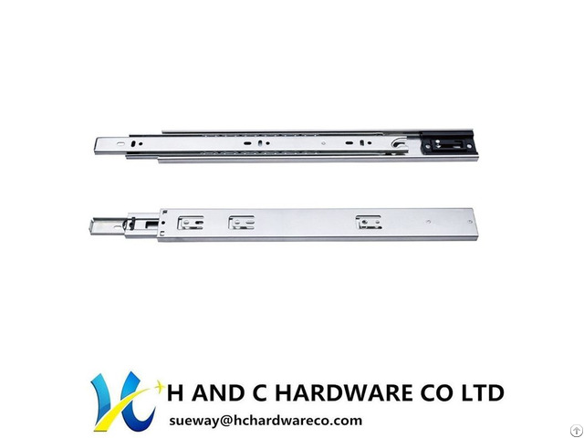 Ball Bearing Full Extension Rail Self Closing Drawer Slide