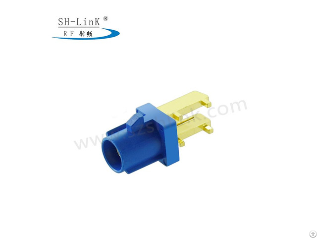Car Gps Fakra C Male Blue Right Angle End Launch Pcb Connector