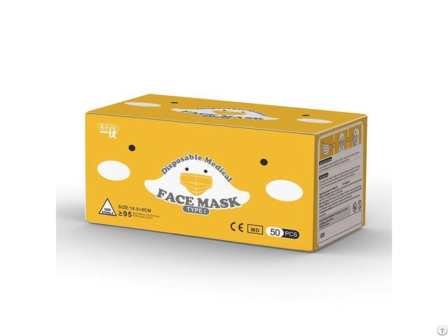 Ce En14683 Type I Disposable Medical Face Mask For Children 50pc Pack