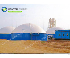 Dark Green Leachate Storage Tanks With Porcelain Enamel Coating Process