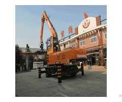 Hydraulic Wheel Excavator With Grapple Log Grab