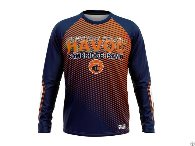 Spring Wholesale Long Sleeve Customized Blank Basketball Shooting Shirts