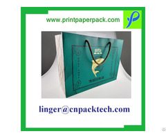 Four Color Printing Gloss Lamination Rope Handle Paper Bag