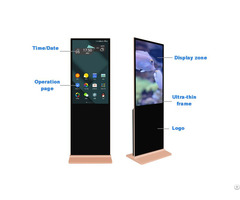 Network Ultra Slim Floor Stand Lcd Digital Signage For Advertising Screen