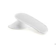 White Fleece Close Toe Hotel Slippers