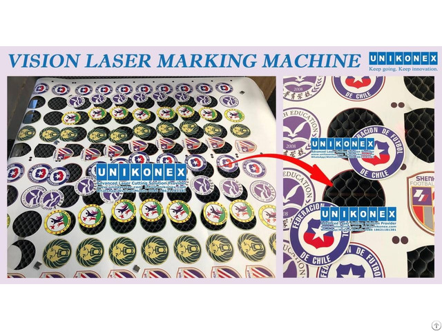 Print Vinyl Logo Cutting By Vision Laser Marking Machine