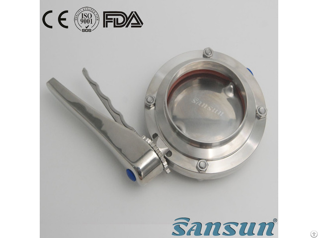 Stainless Steel Food Grade Sanitary Hygienic Manual Welded Butterfly Valve