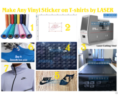 Make Any Vinyl Sticker On T Shirts By Laser